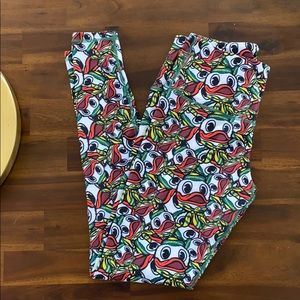 Oregon Ducks ZooZatz Women Leggings - Green/Yellow
